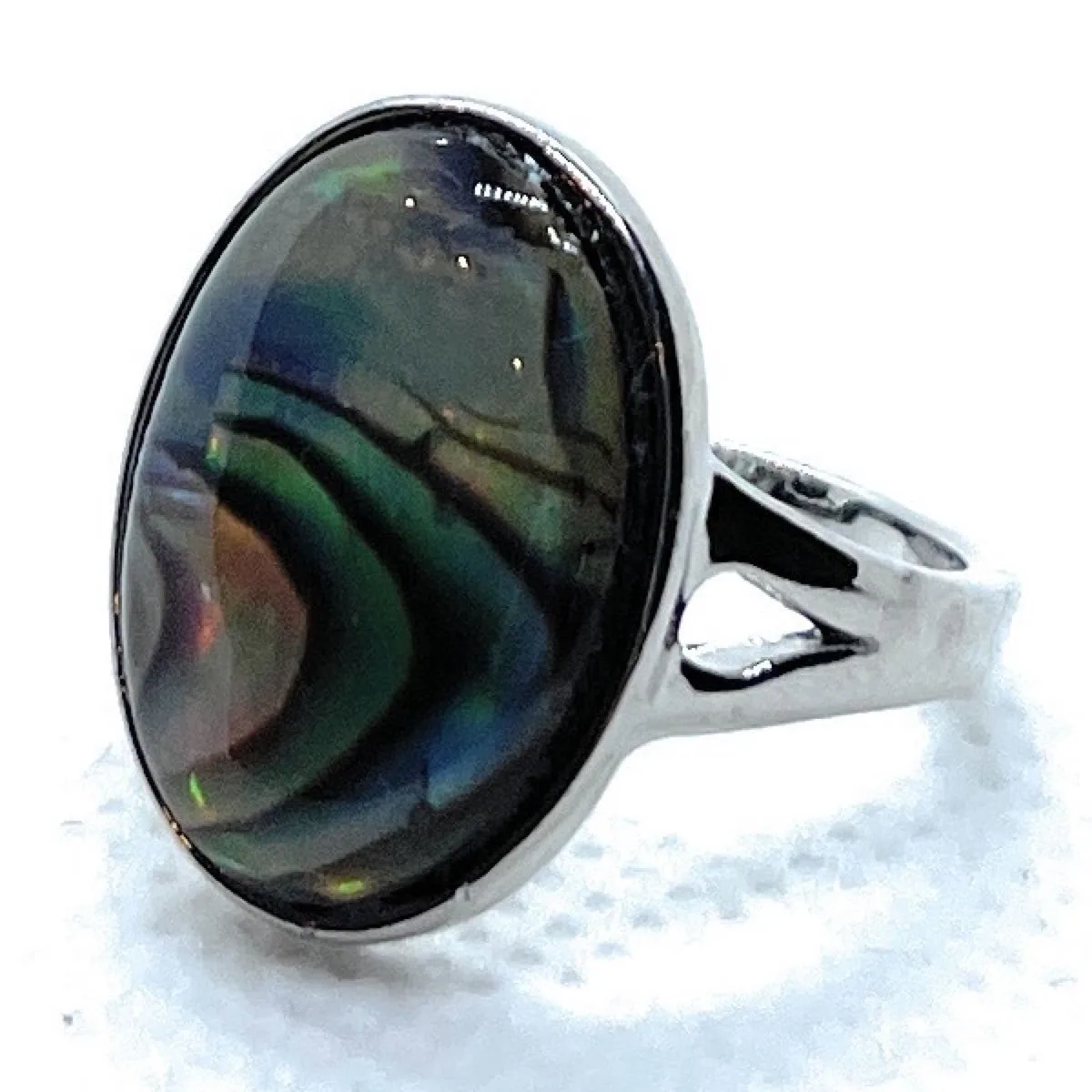 BeachJewelry.com - New Zealand  Abalone Shell Ring (#c487)