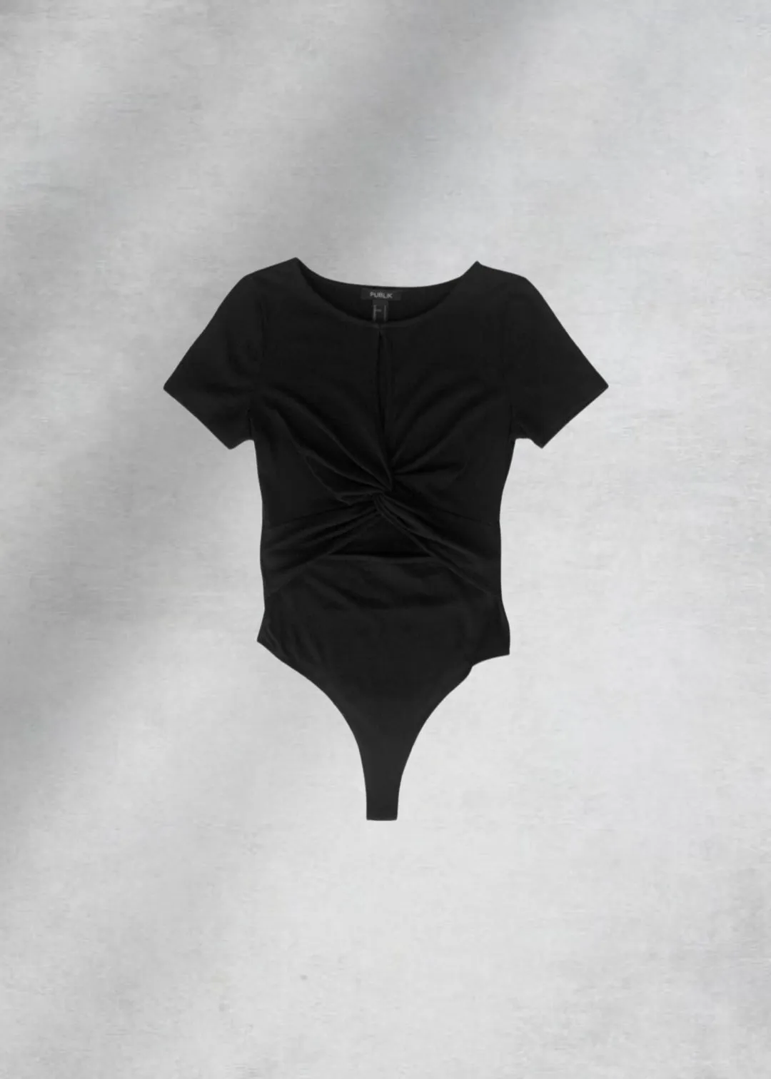 Beatrice Twisted Front Bodysuit - Black