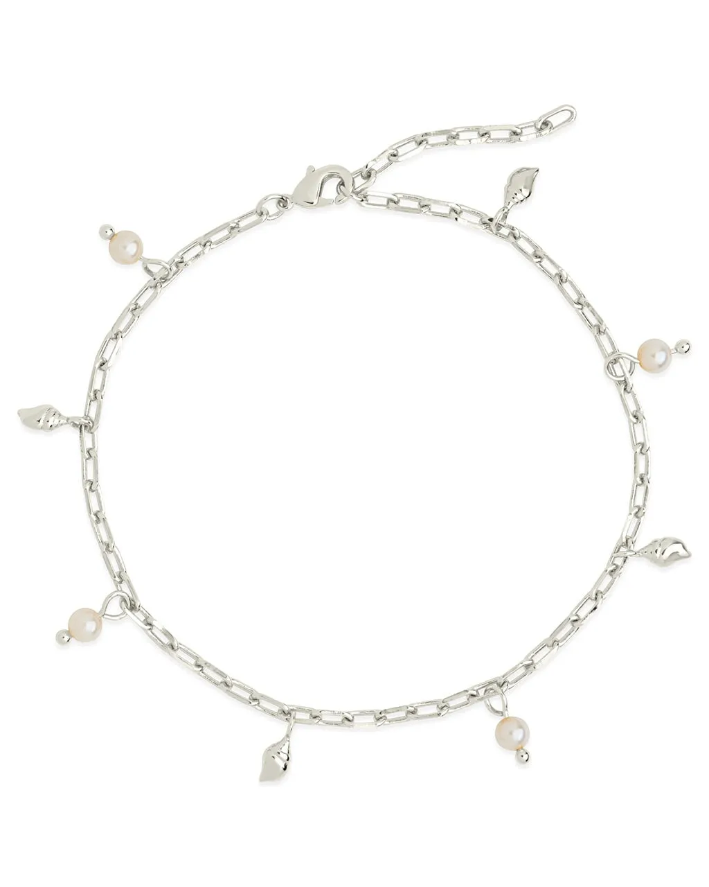 Beverly Pearl Shell Charm Anklet