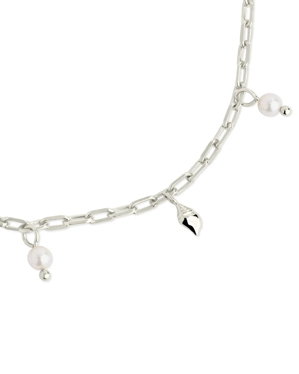 Beverly Pearl Shell Charm Anklet