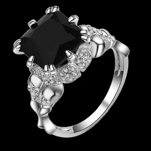 Biker Skull Engagement Ring