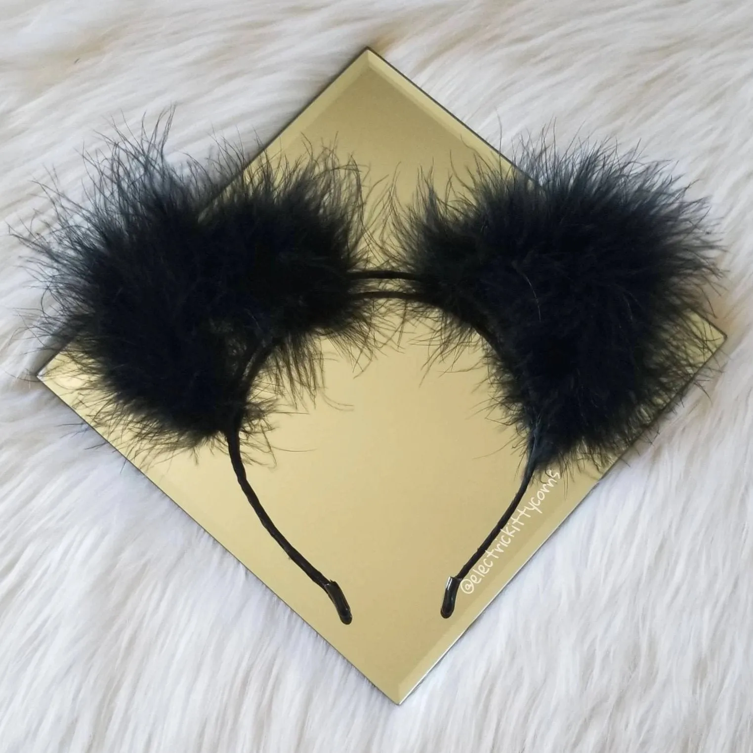 Black Fluff Kittycorn Ears