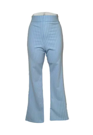 BLUE PINSTRIPE FLARES