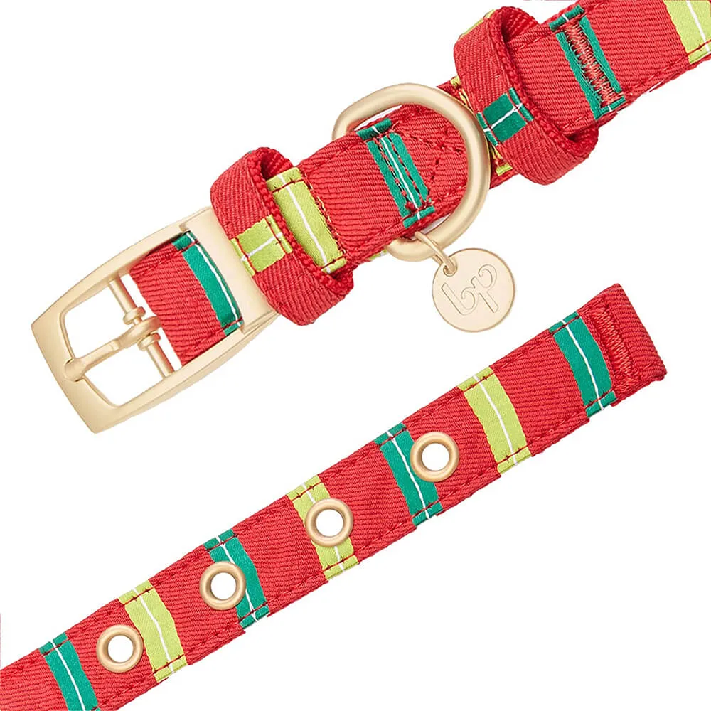 Blueberry Pet Christmas Festival Striped Collar