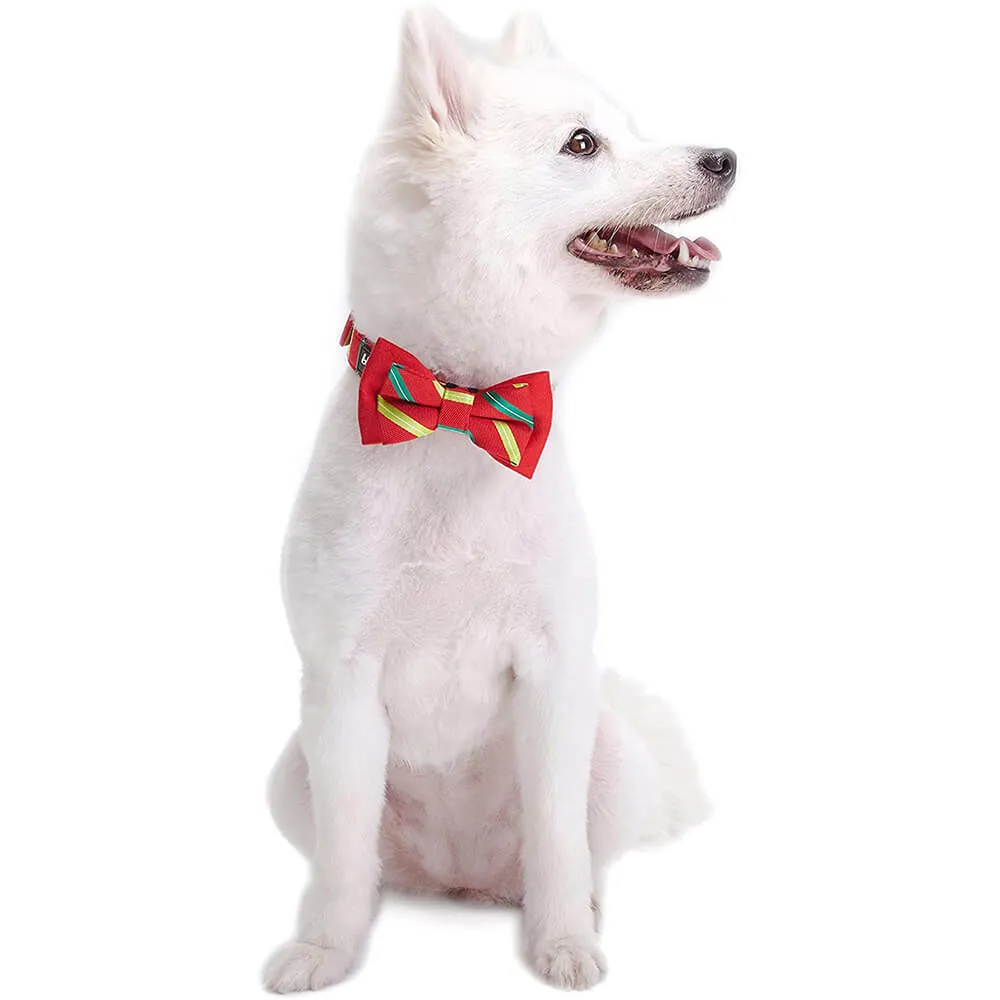Blueberry Pet Christmas Festival Striped Collar