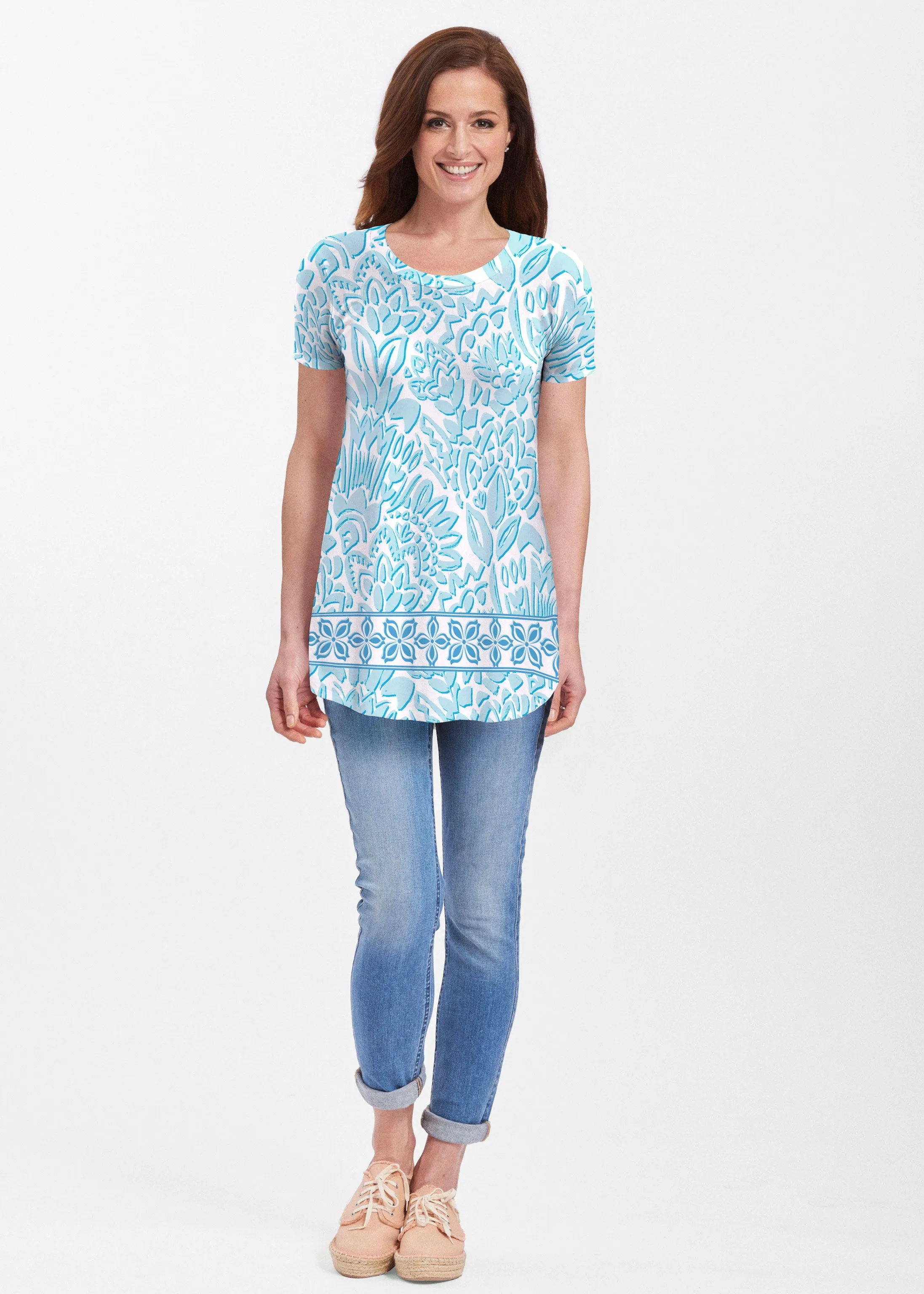 Bohemian Summer (8072) ~ Short Sleeve Butterknit tunic