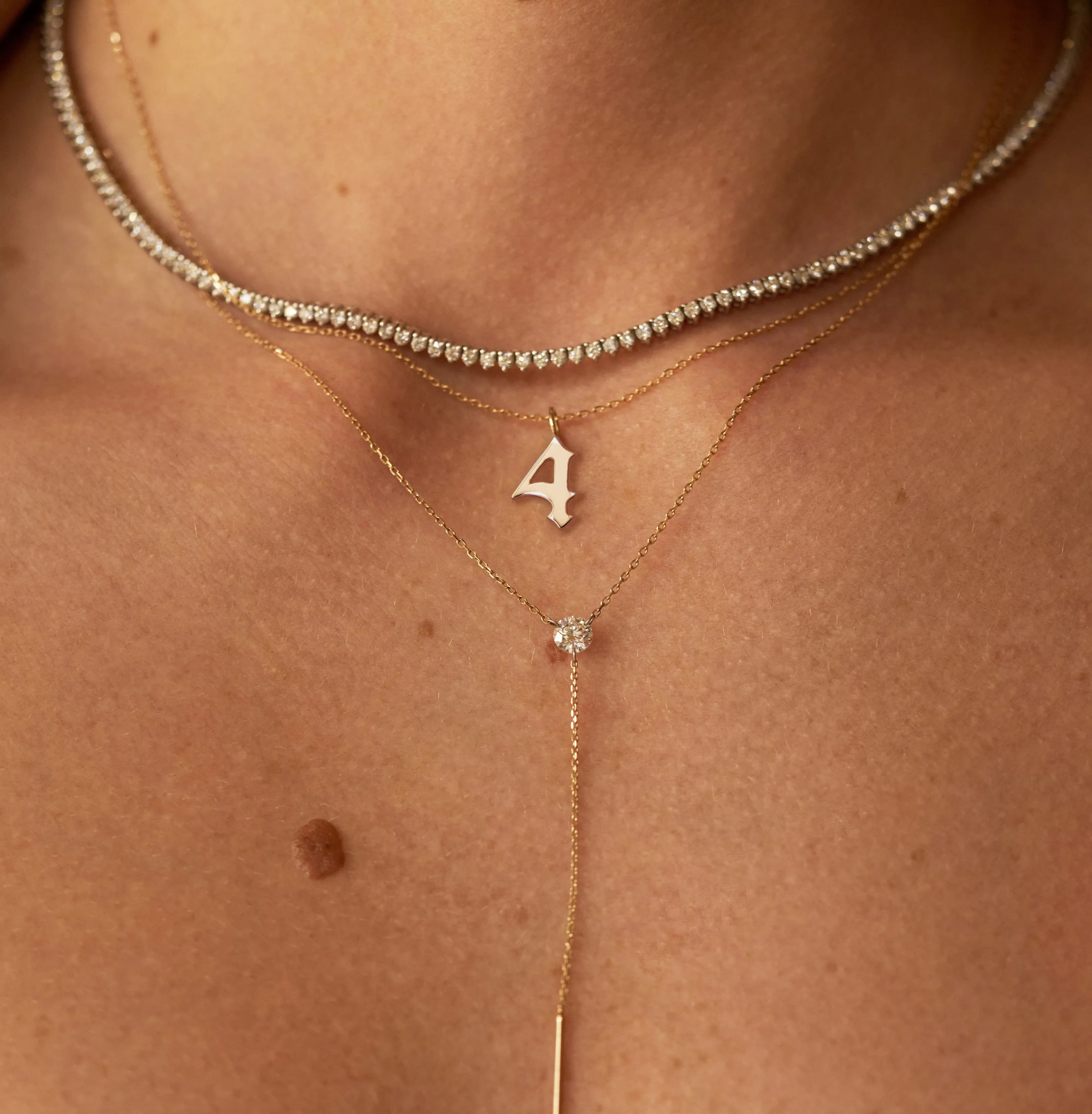 Bonne Chance Necklace Charm Four
