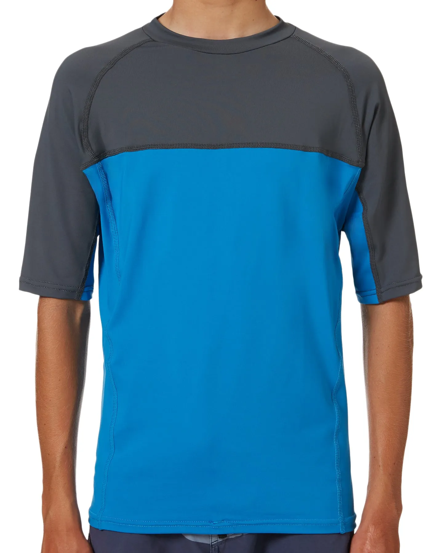 Boys/Kids S/S 2 Tone Relaxed Fit Rash Shirt