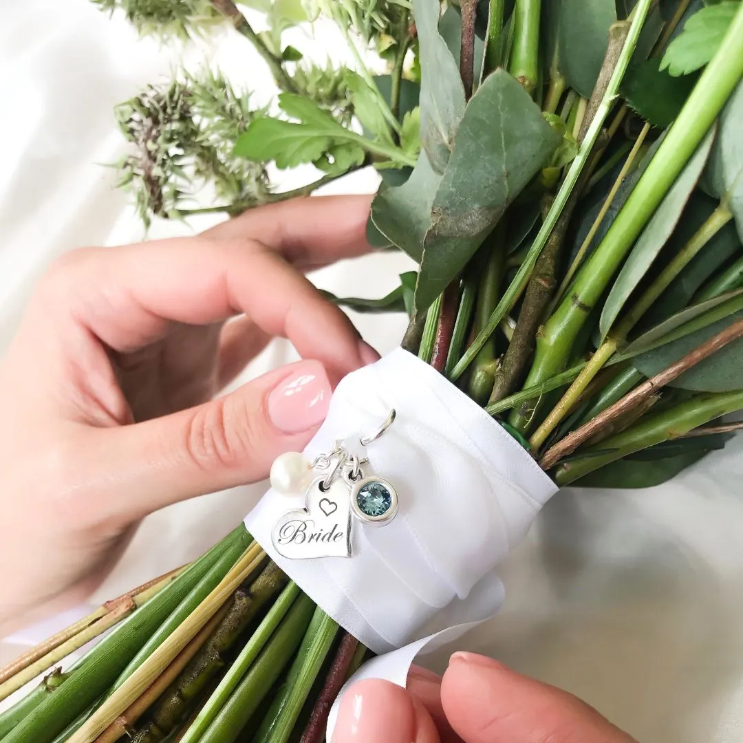 Bridal Bouquet Ribbon & Charm - Bride