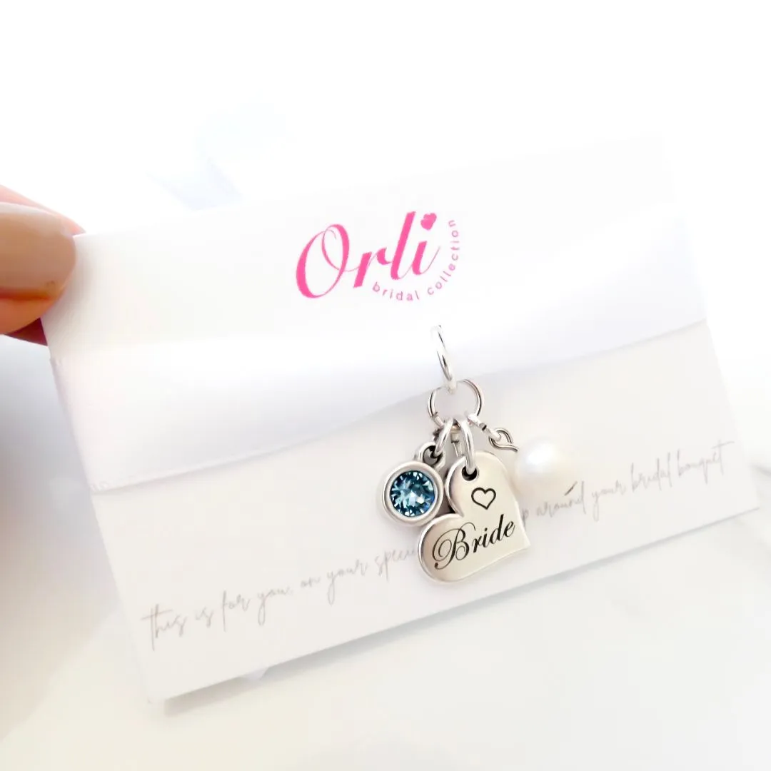 Bridal Bouquet Ribbon & Charm - Bride