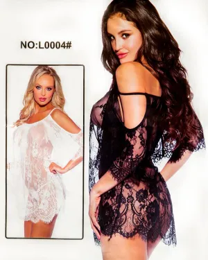 Bridal Sexy Transparent Short Lace Nighty - L0004