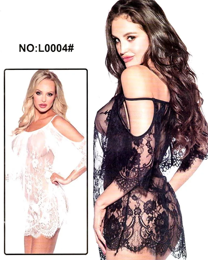 Bridal Sexy Transparent Short Lace Nighty - L0004