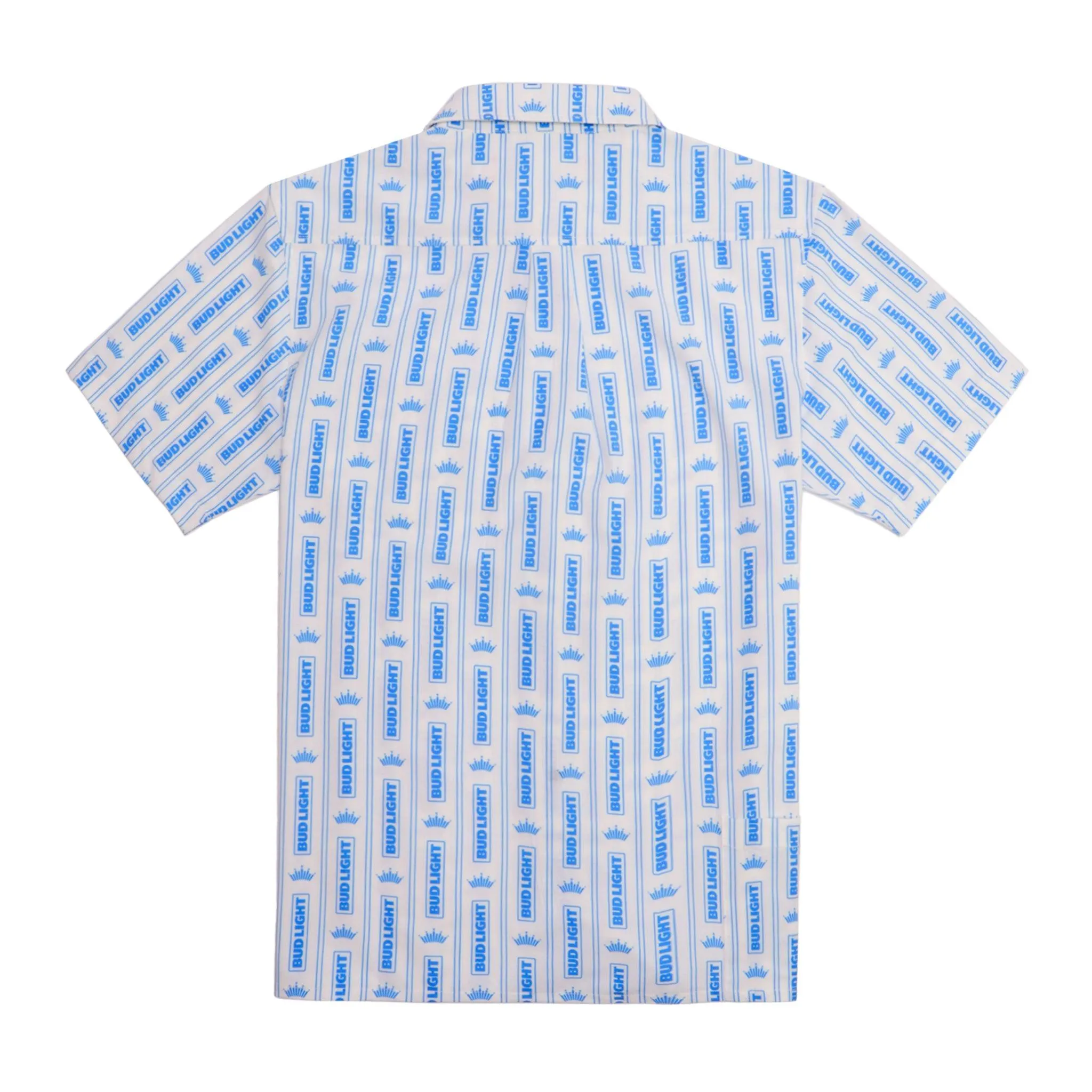 Bud Light Crown Striped Camp Shirt