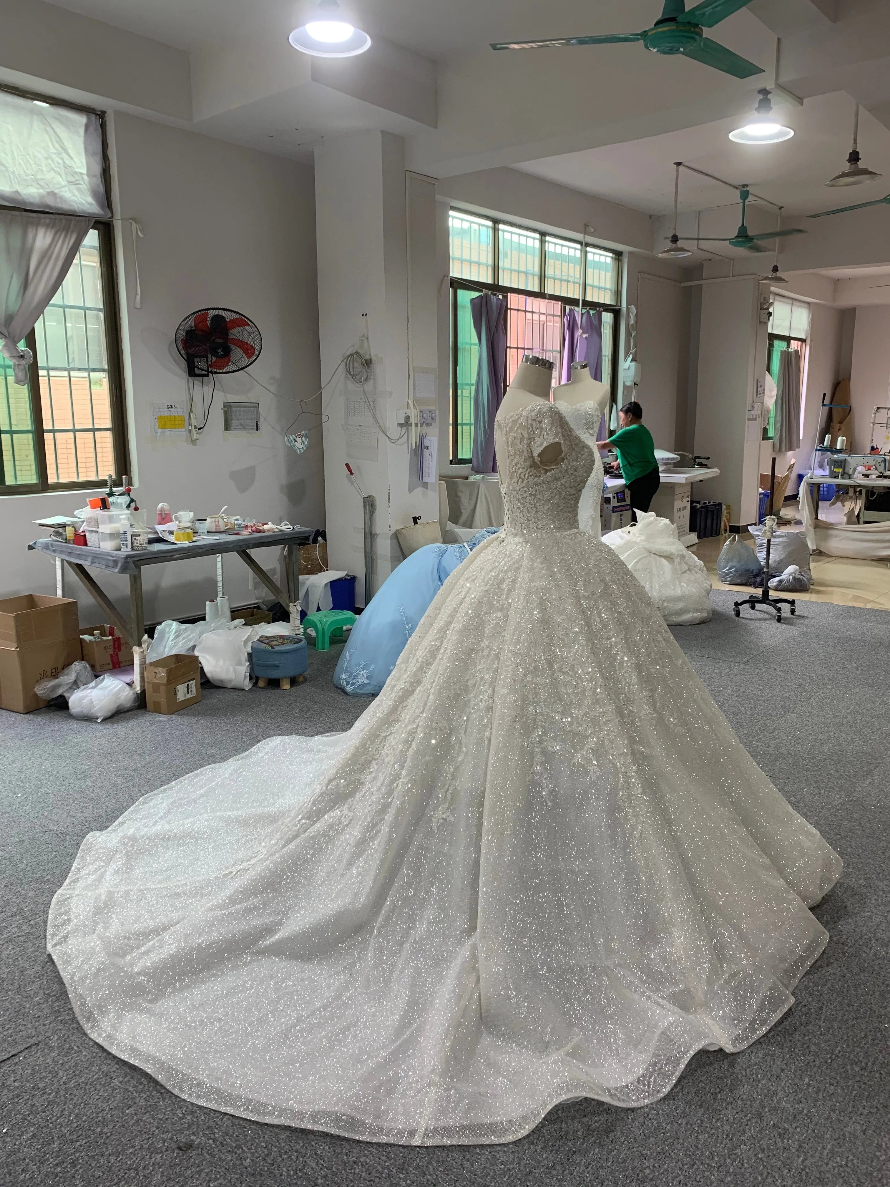 BYG 2020 sparkling portrait vintage bridal gown