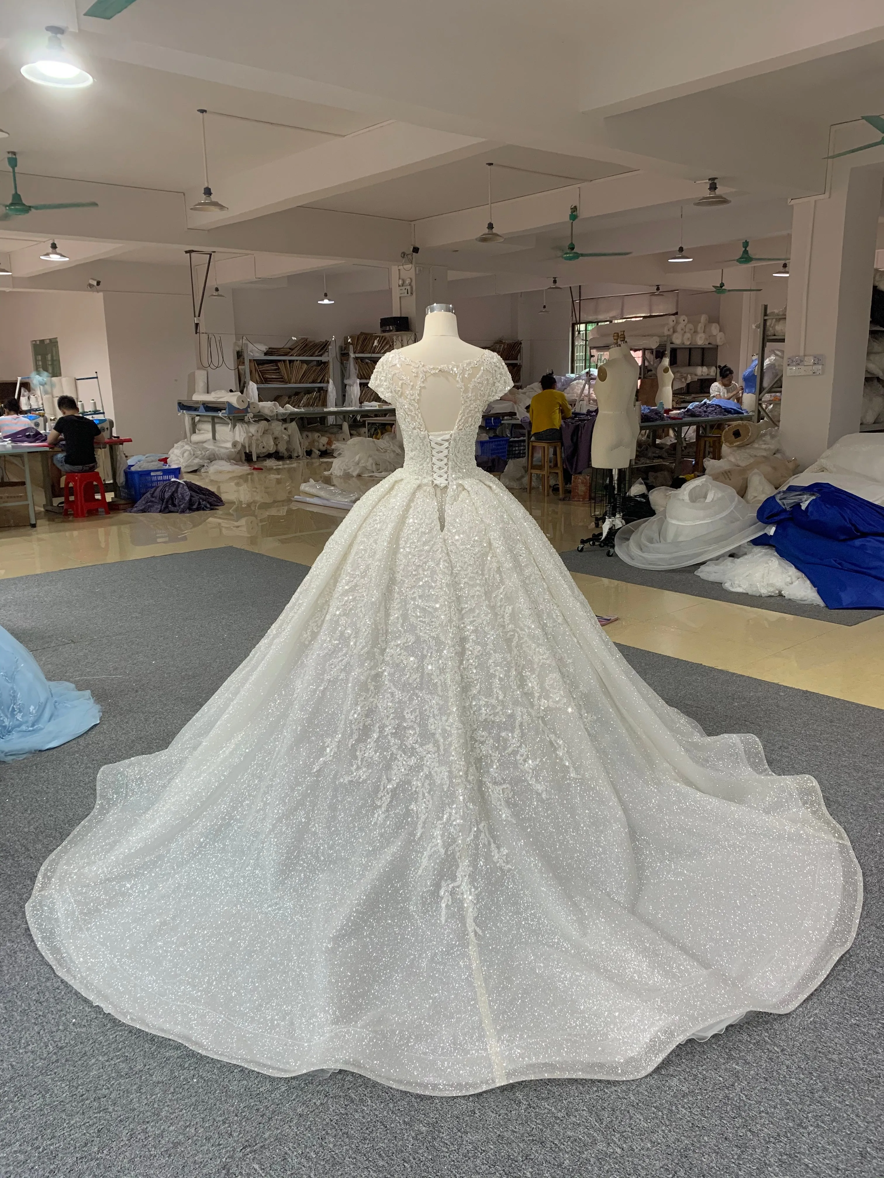 BYG 2020 sparkling portrait vintage bridal gown
