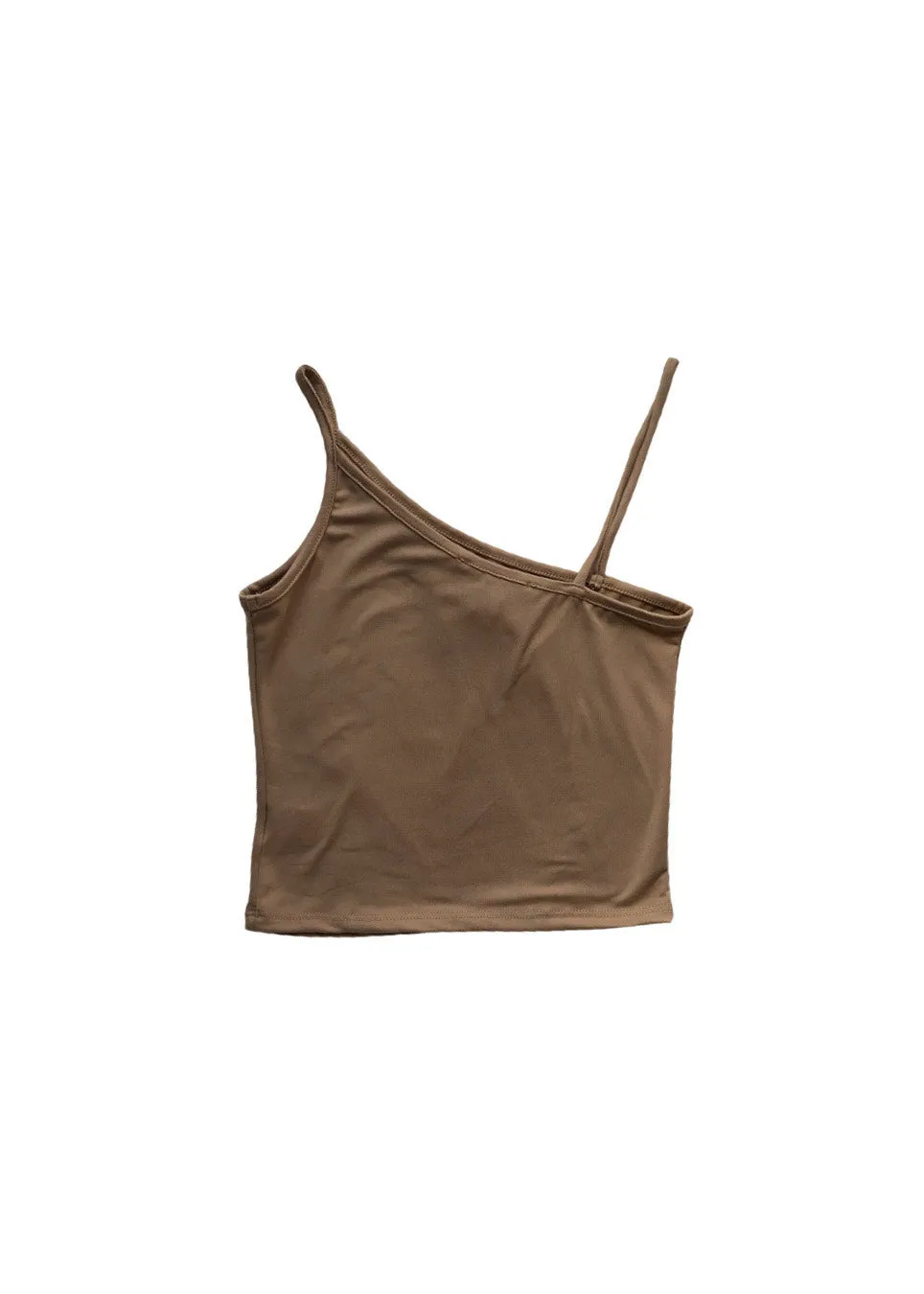 Cally Asymmetrical Cami Top - Beige