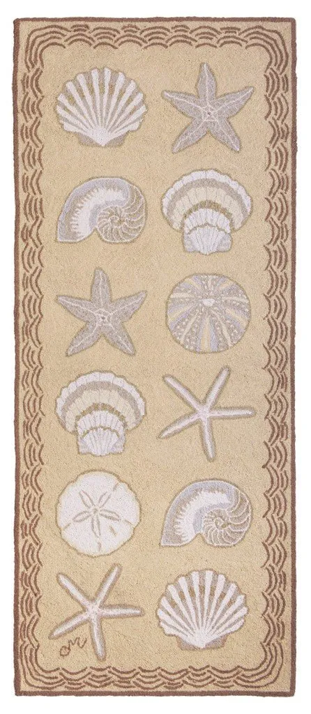 Cape Contemp Shells w/Waves Runner Beige