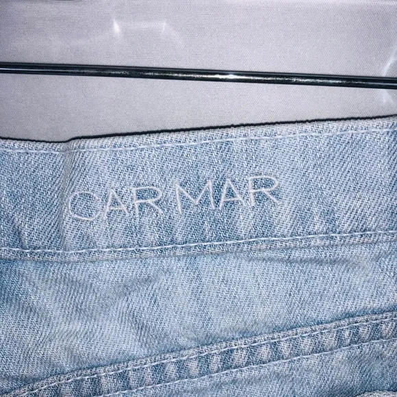 Carmar Triangle Cut Out Boho Festival Jean Shorts