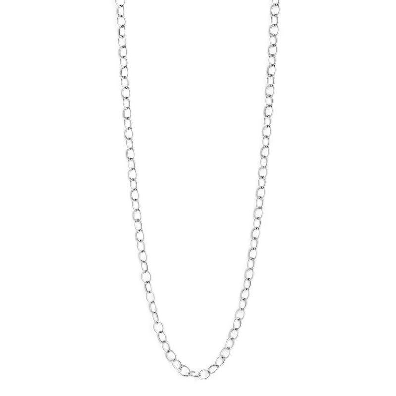 Chain 18k White Gold Large Link Necklace