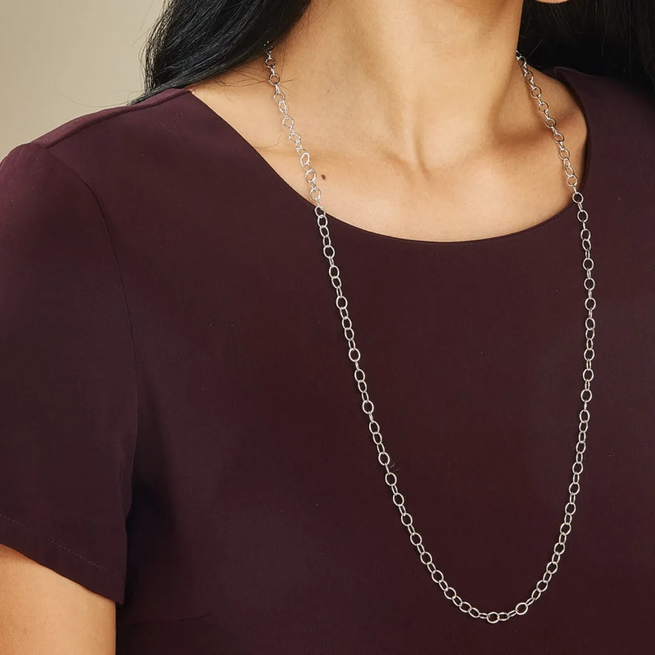 Chain 18k White Gold Large Link Necklace