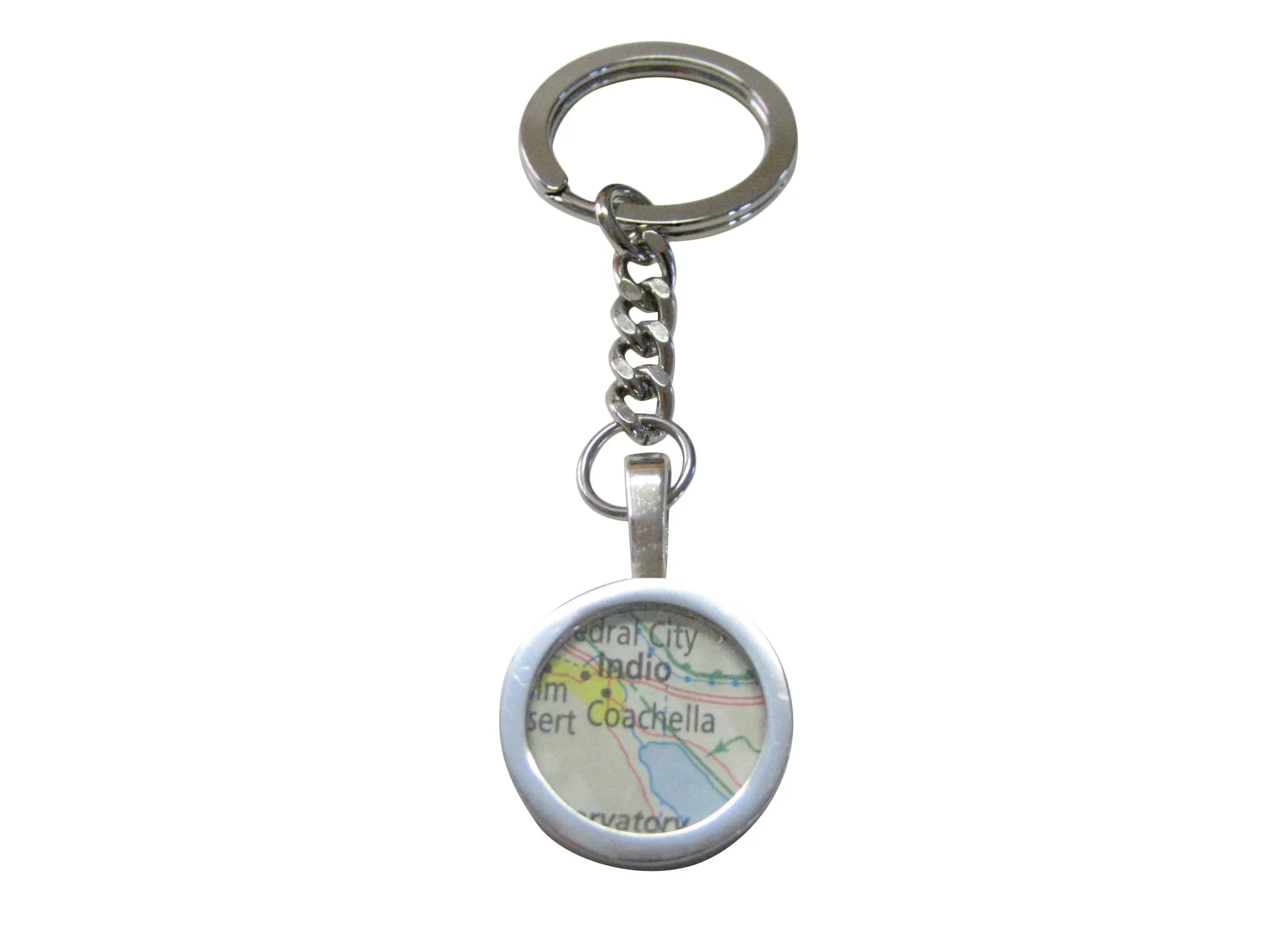 Coachella Festival Map Pendant Keychain