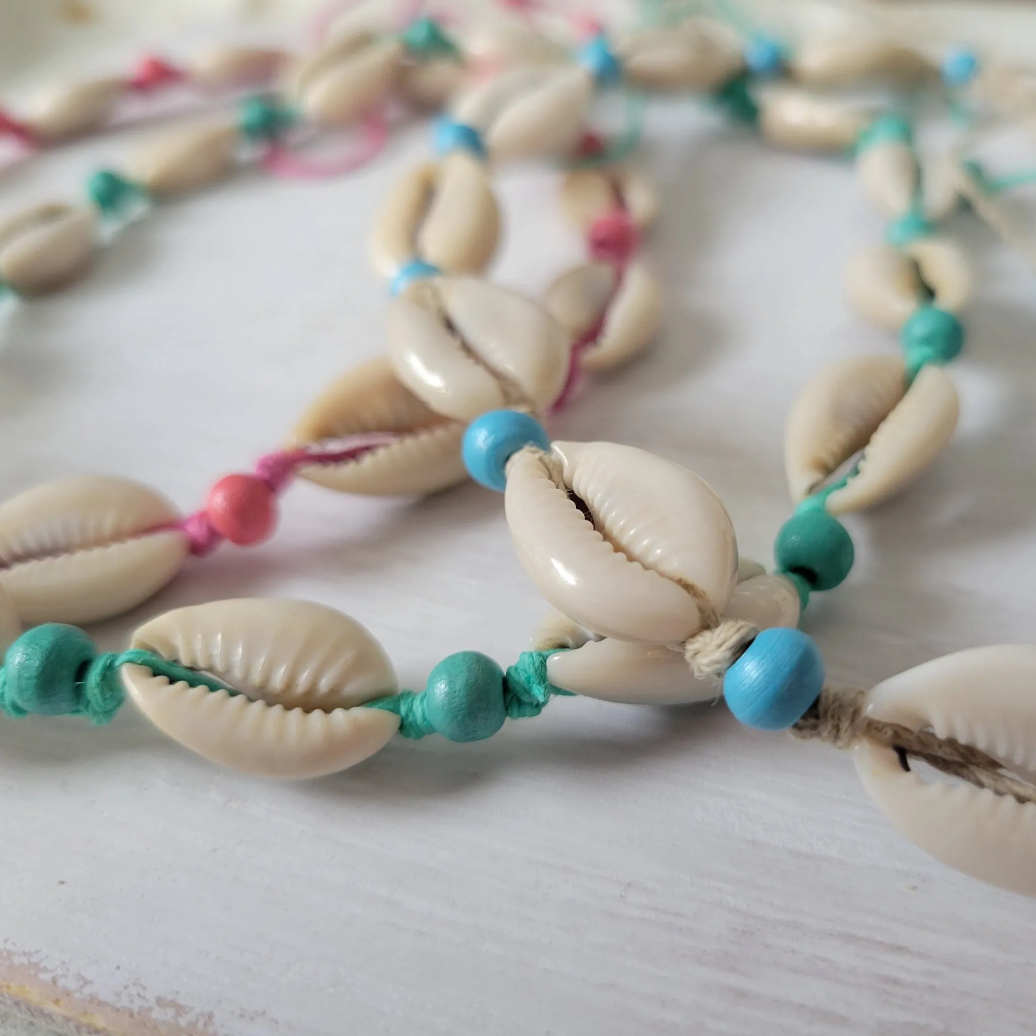 Colored Puka Shell & Bead Jewelry - Necklace, Bracelet or Anklet Options
