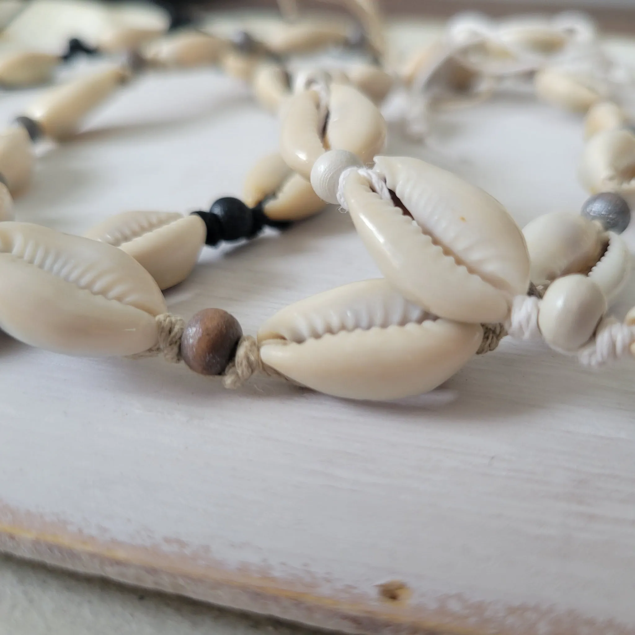 Colored Puka Shell & Bead Jewelry - Necklace, Bracelet or Anklet Options
