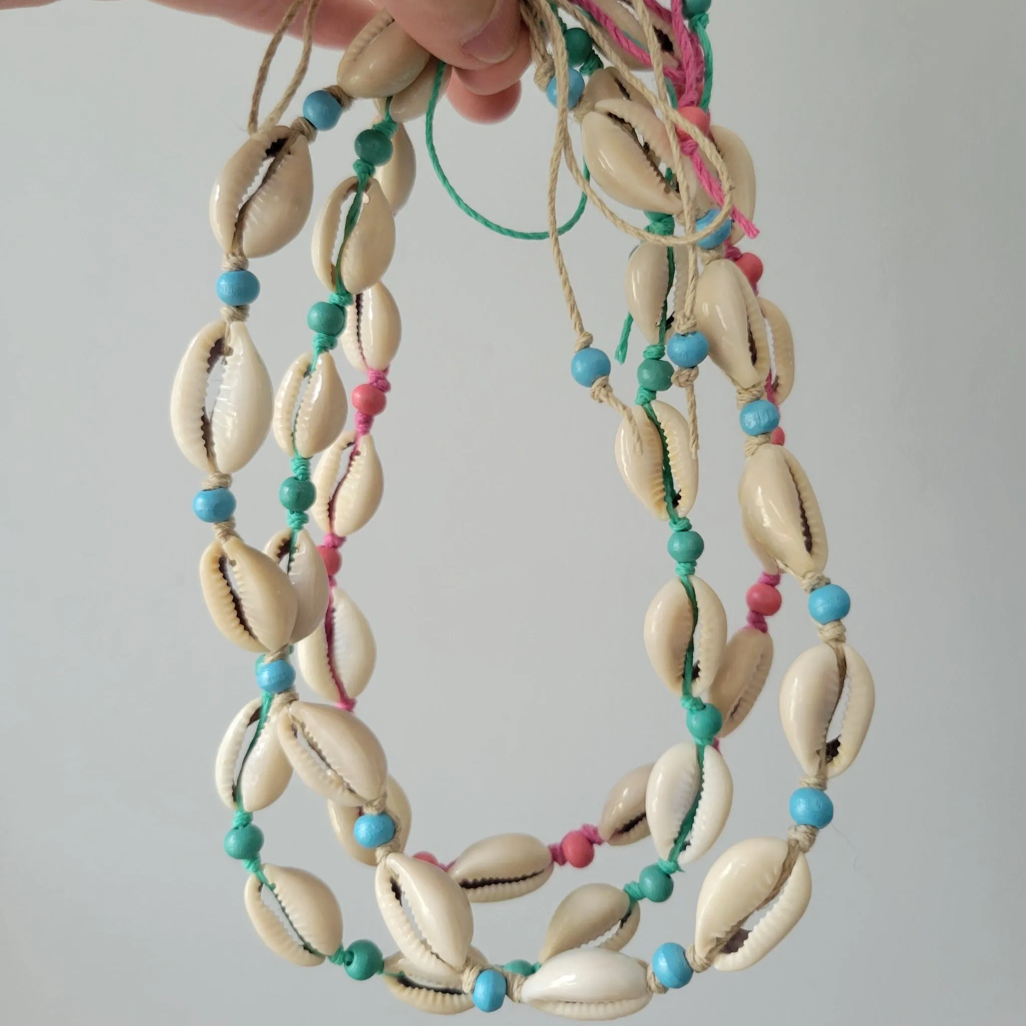 Colored Puka Shell & Bead Jewelry - Necklace, Bracelet or Anklet Options