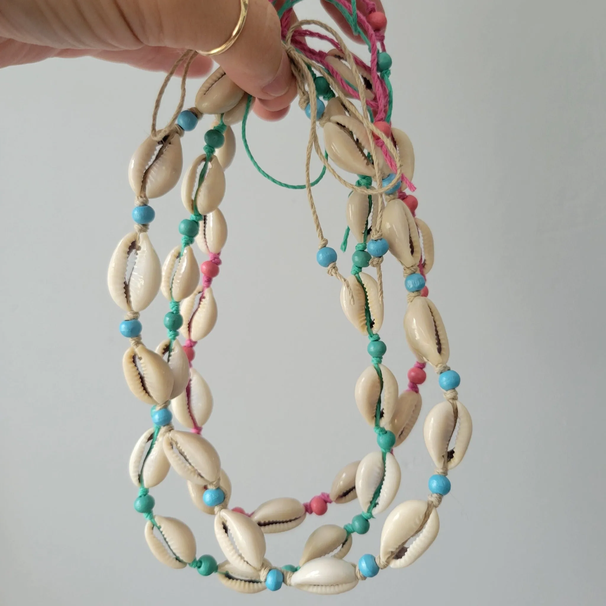 Colored Puka Shell & Bead Jewelry - Necklace, Bracelet or Anklet Options