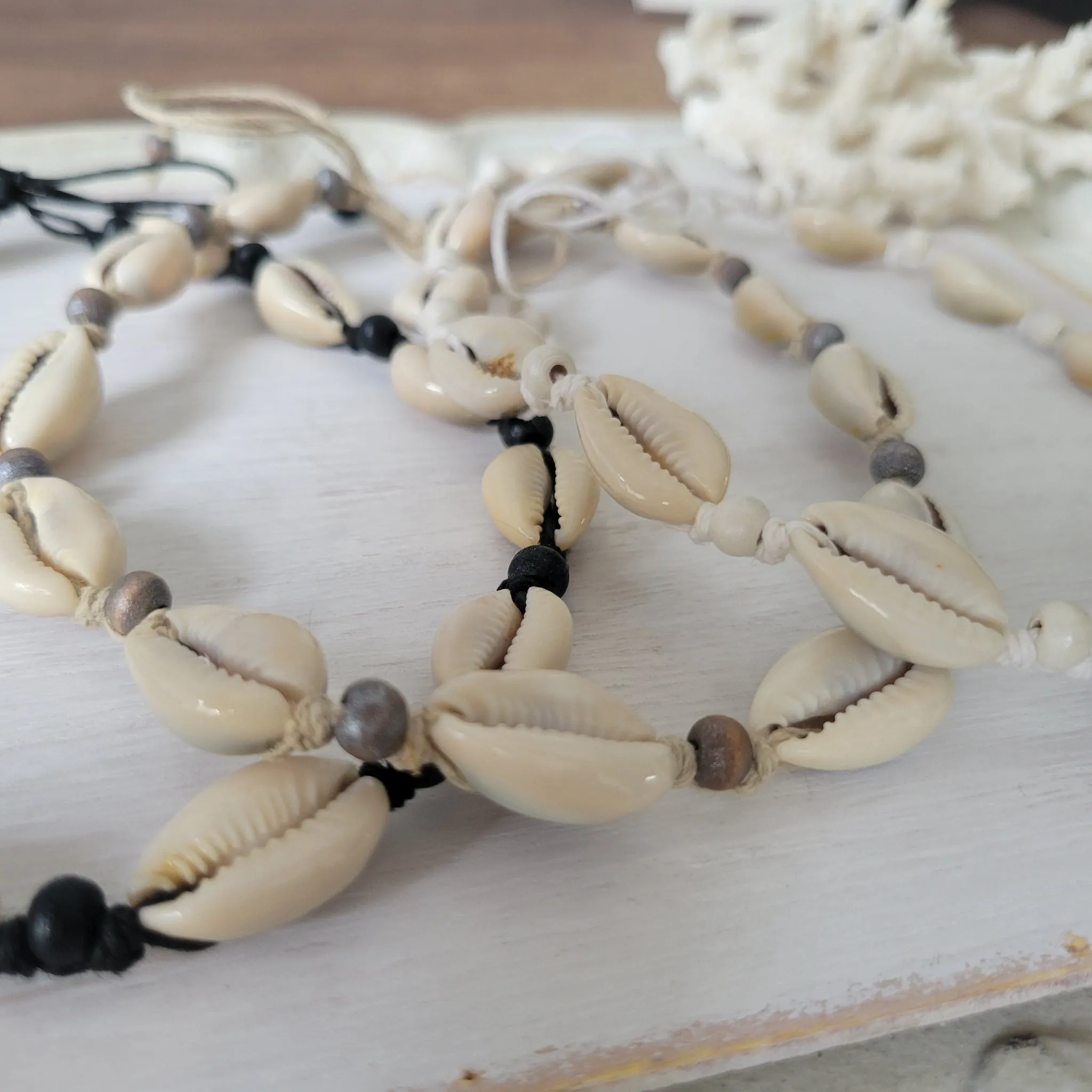 Colored Puka Shell & Bead Jewelry - Necklace, Bracelet or Anklet Options