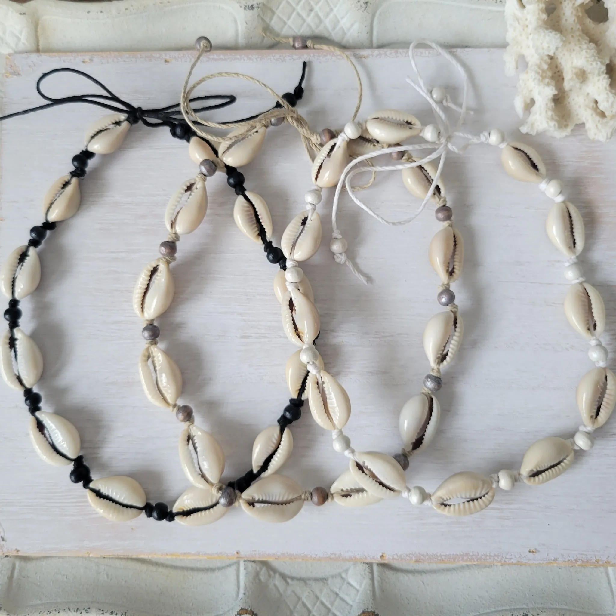 Colored Puka Shell & Bead Jewelry - Necklace, Bracelet or Anklet Options