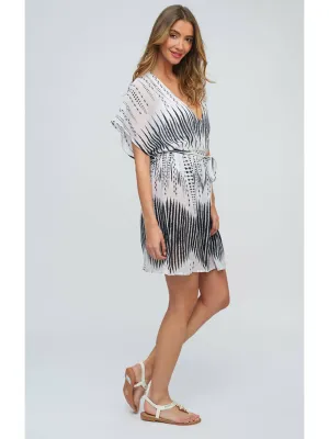 Corsica Dress in Black/White