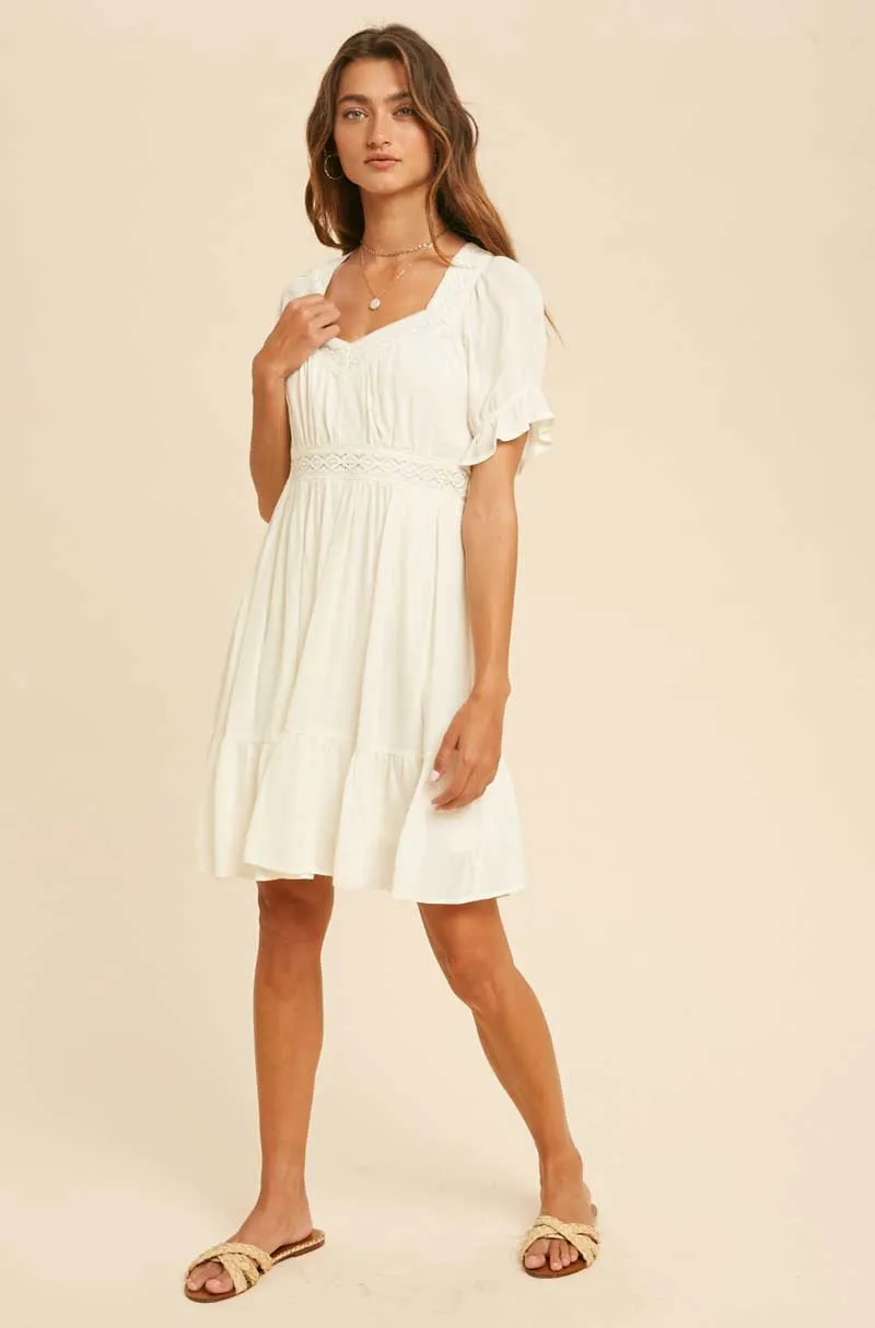 Creme Boho Sweetheart Dress
