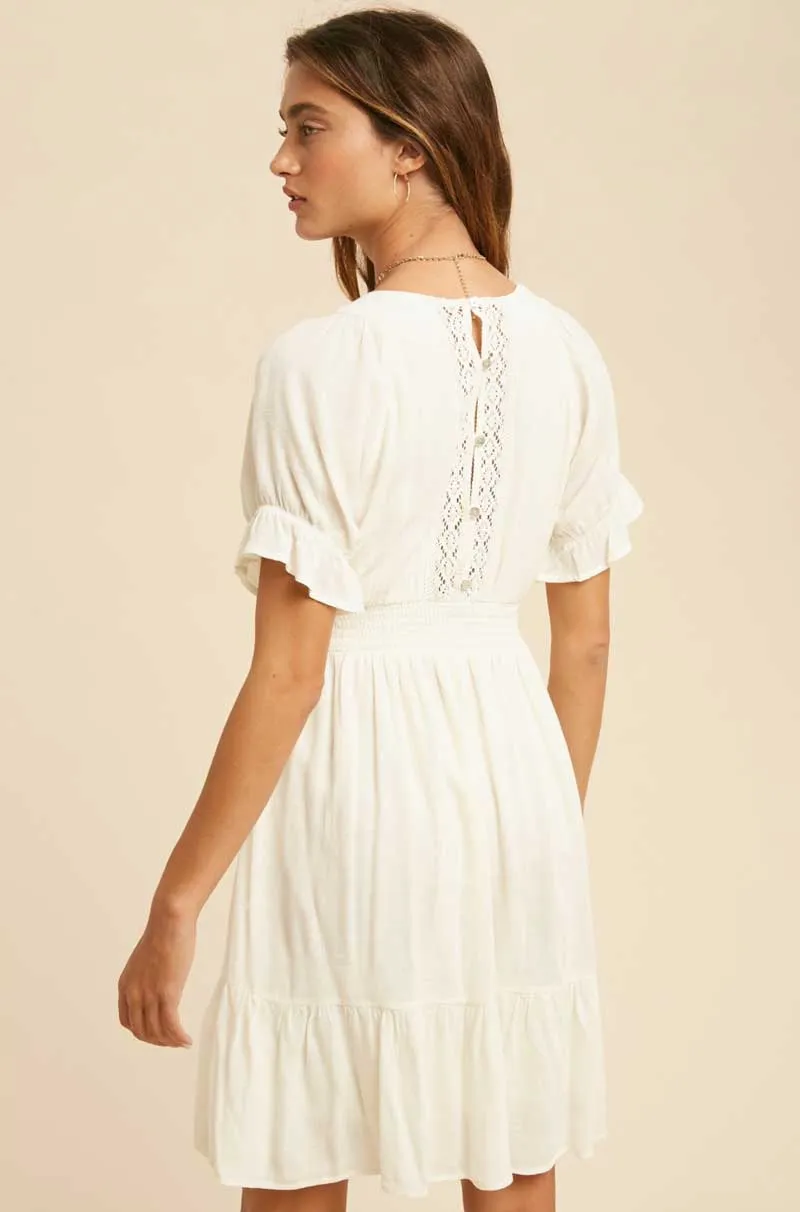 Creme Boho Sweetheart Dress