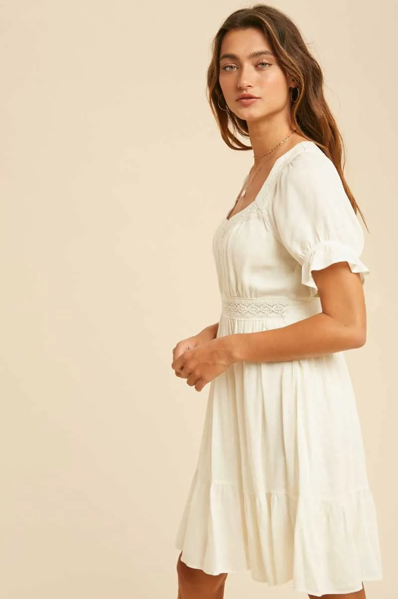 Creme Boho Sweetheart Dress