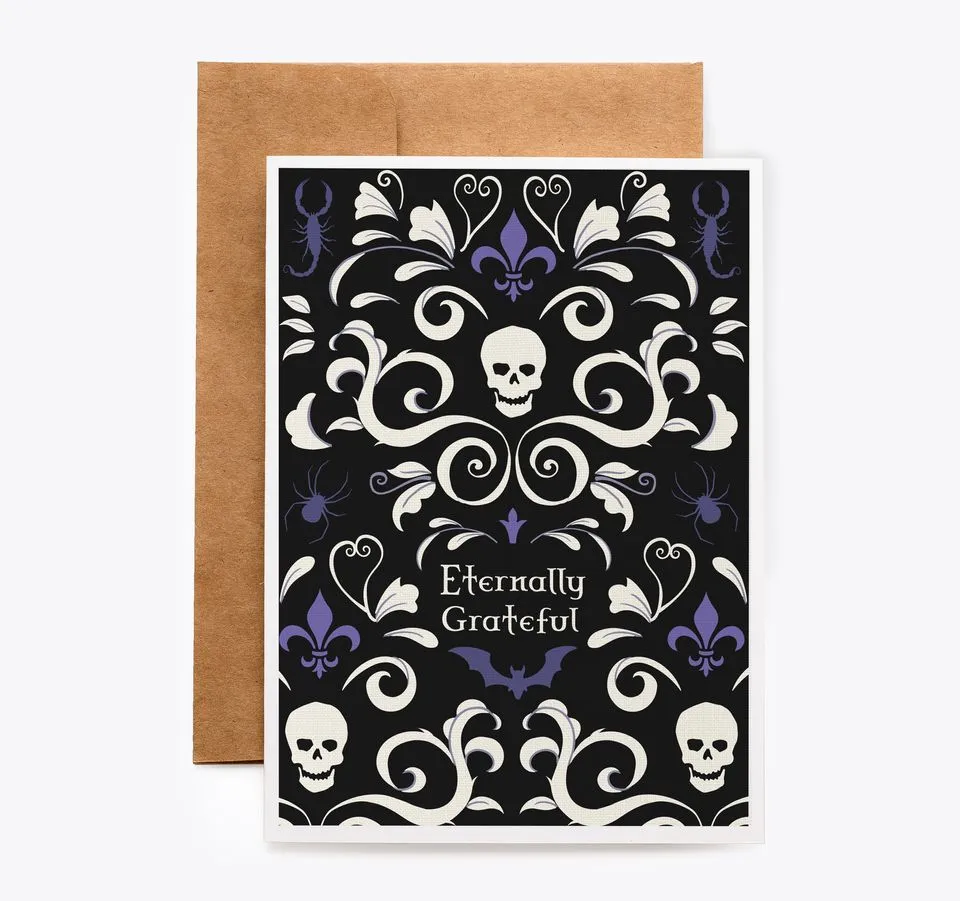 Damask Eternally Grateful Card