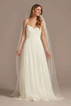 David's Bridal Size 90" WPD27156 Ivory Veil