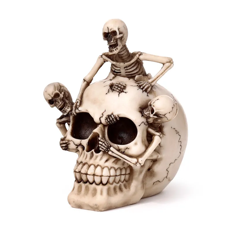 Decorative Ornament - Skull with Bursting Skeletons
