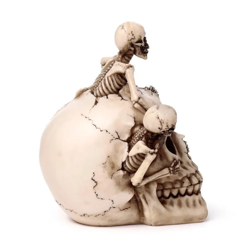 Decorative Ornament - Skull with Bursting Skeletons