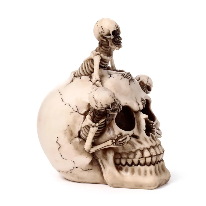 Decorative Ornament - Skull with Bursting Skeletons
