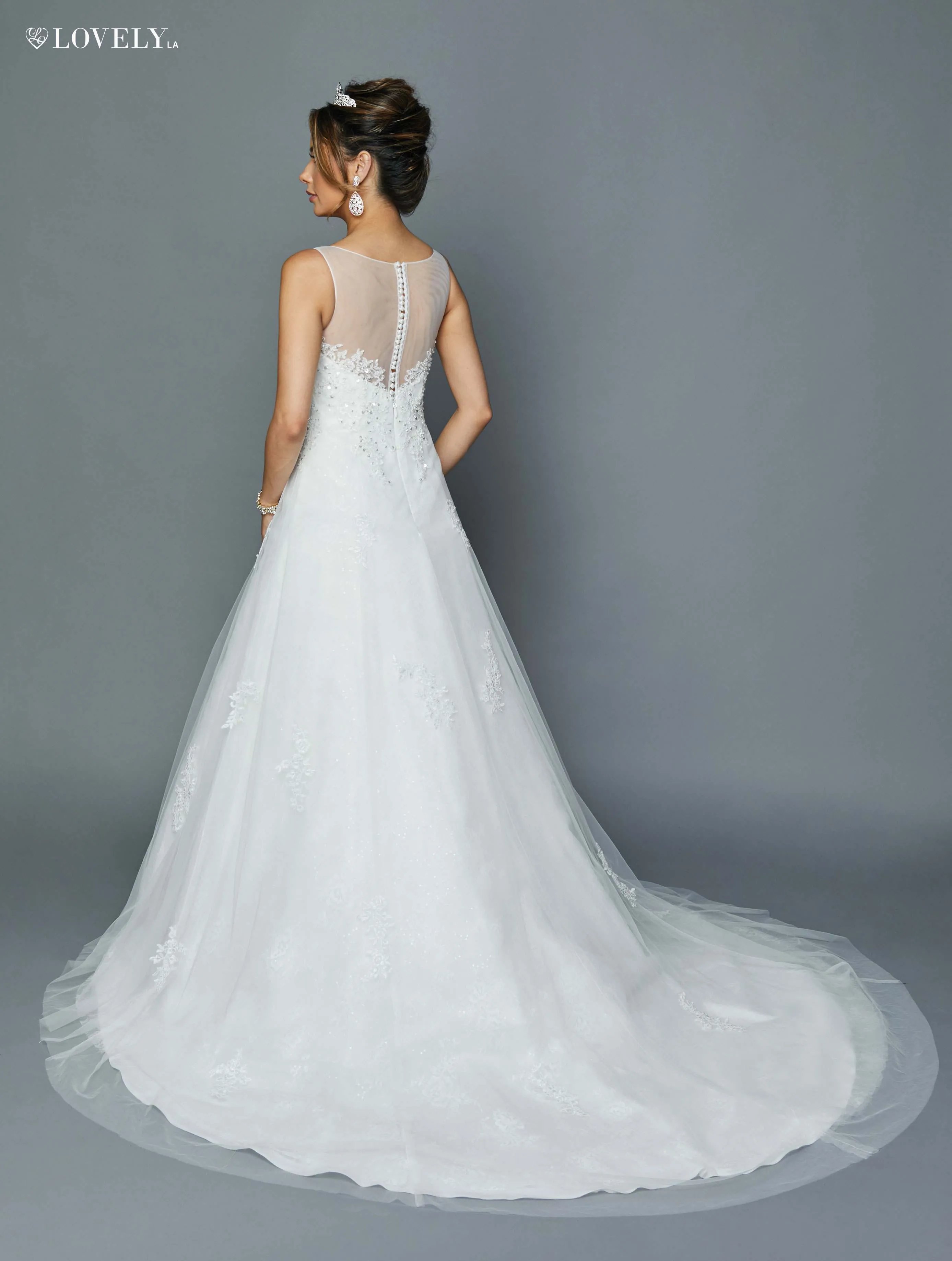 DeKlaire Bridal 399 A-Line Appliqued Long Wedding Dress