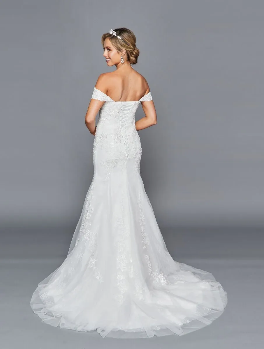 DeKlaire Bridal 432 Off Shoulder Trumpet Wedding Dress
