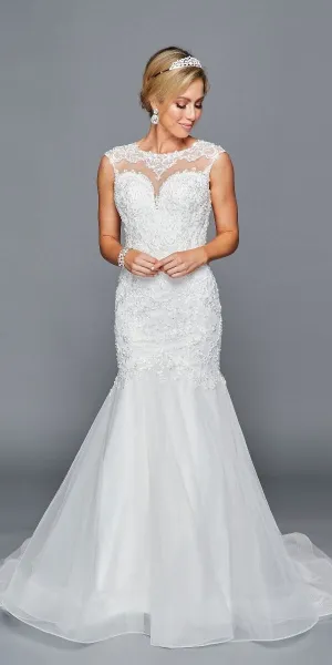 DeKlaire Bridal 433 Scoop Neckline Mermaid Wedding Dress