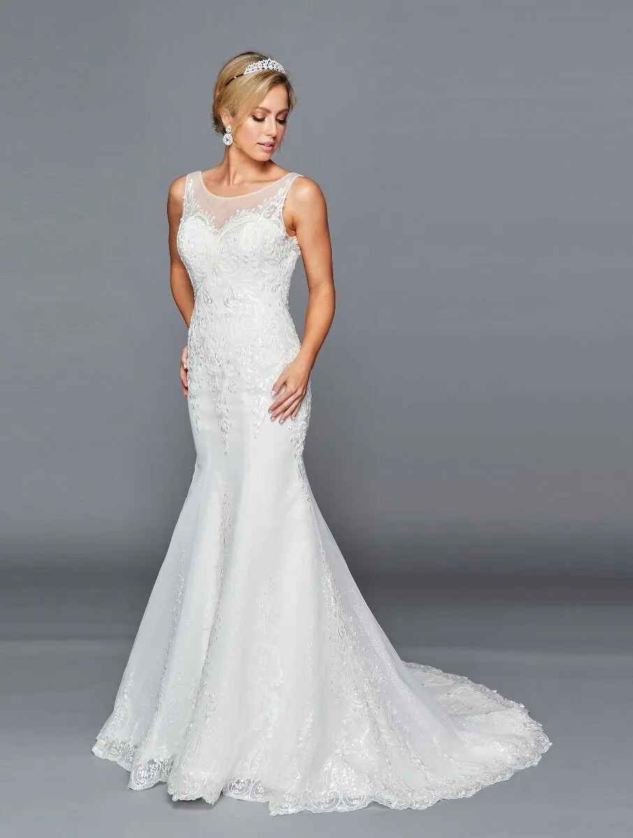 DeKlaire Bridal 441 Scoop Neckline Mermaid Wedding Dress