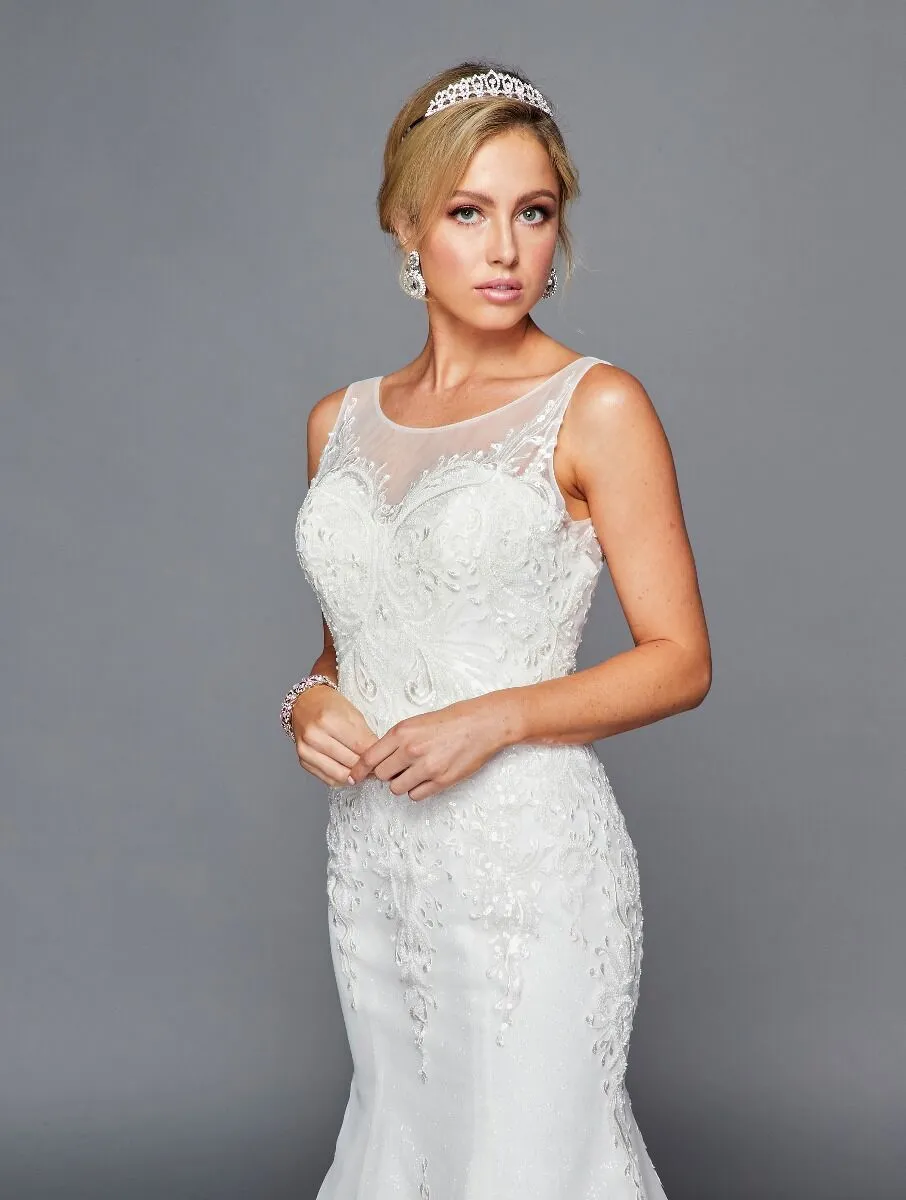 DeKlaire Bridal 441 Scoop Neckline Mermaid Wedding Dress