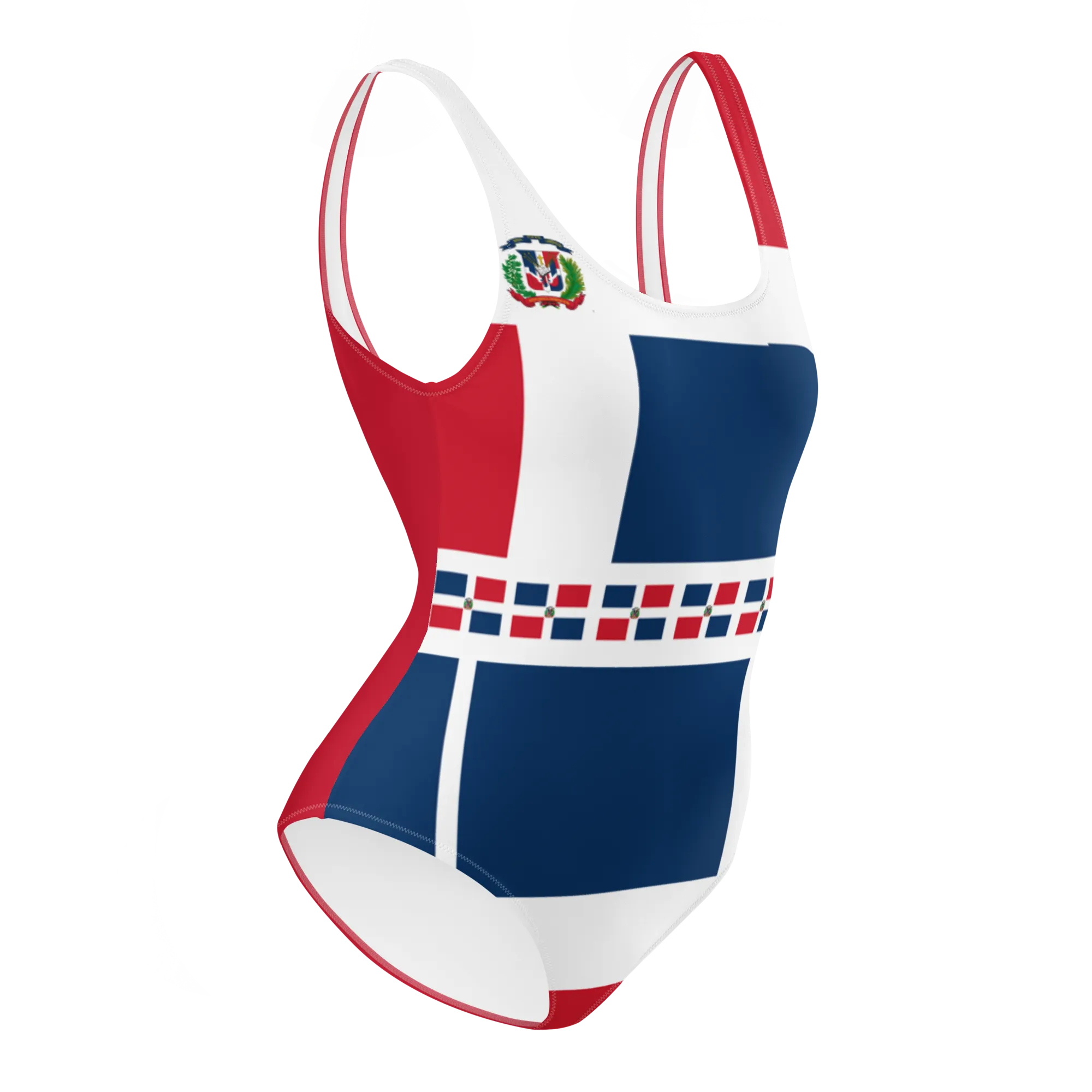 Dominican Republic Flag All-Over Collage One-Piece Swimsuit
