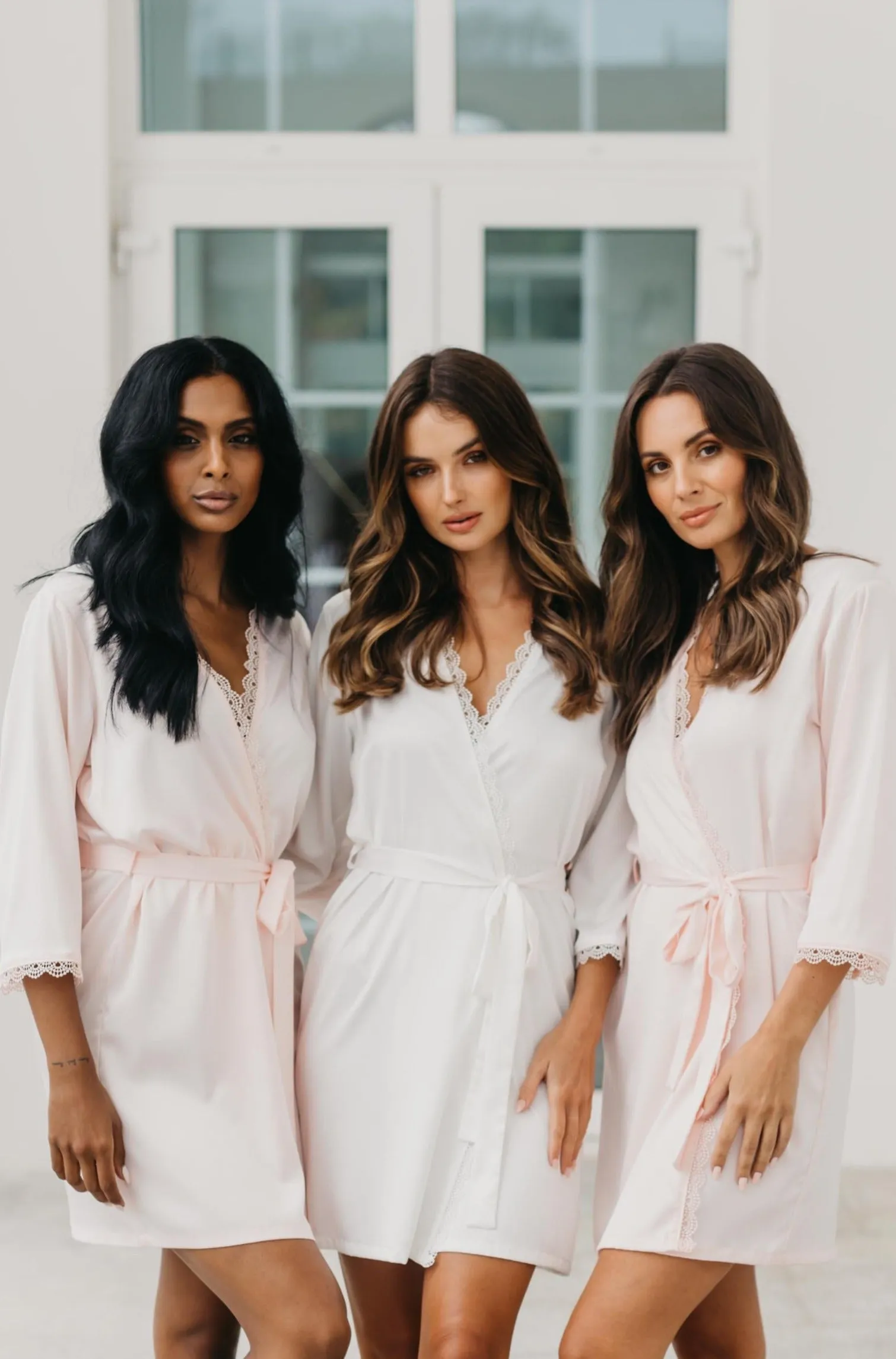 Ellie Lace Trim Robe