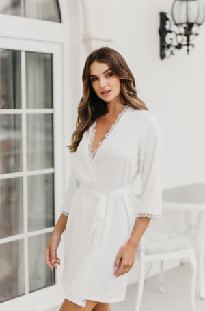 Ellie Lace Trim Robe
