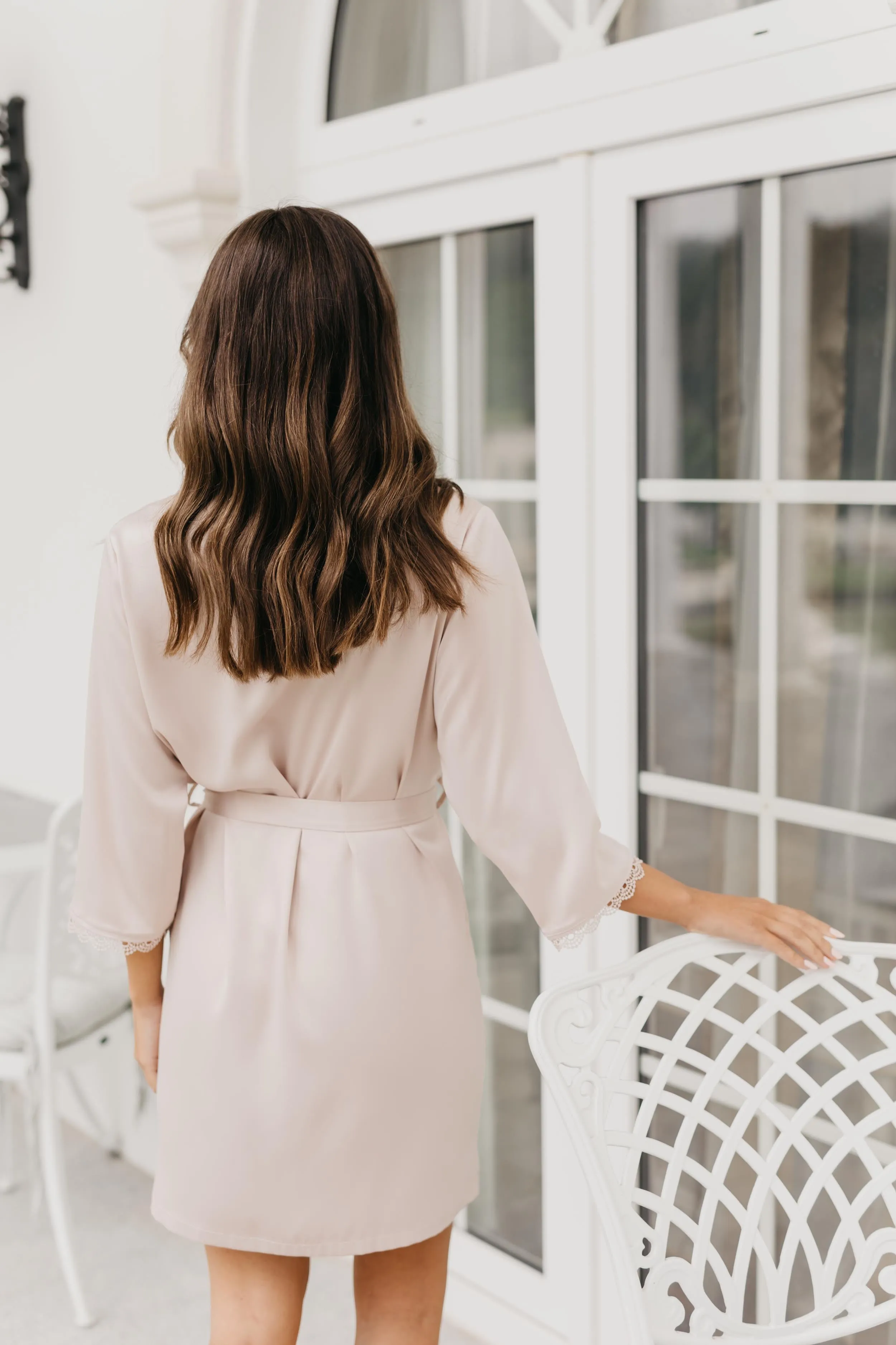 Ellie Lace Trim Robe