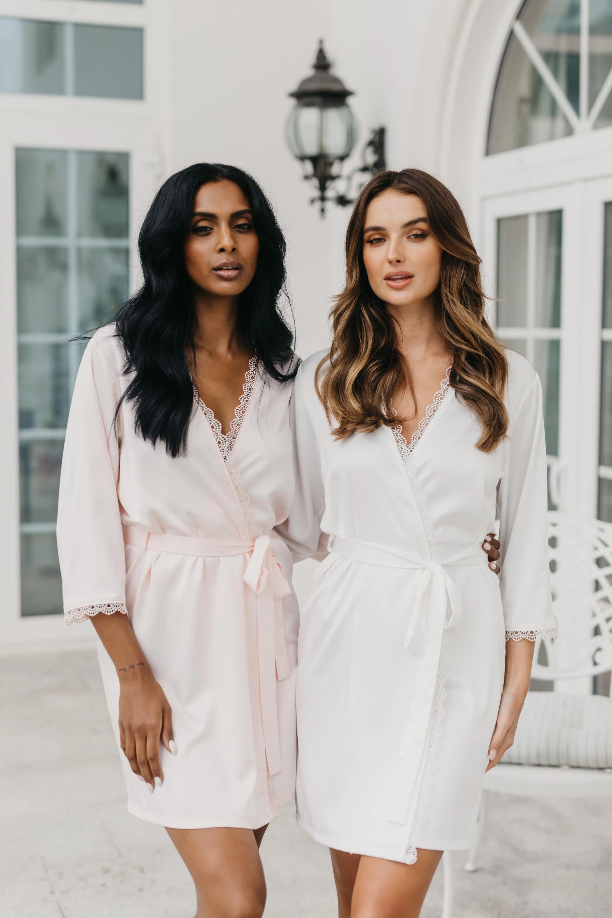 Ellie Lace Trim Robe